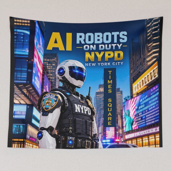 Item preview, AI ROBOTS on Duty NYPD - I Love New York designed and sold by DBM Photo Art 1.