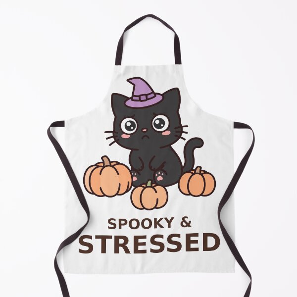 Item preview, Spooky and Stressed - Kawaii Black Cat designed and sold by Visual Dept..