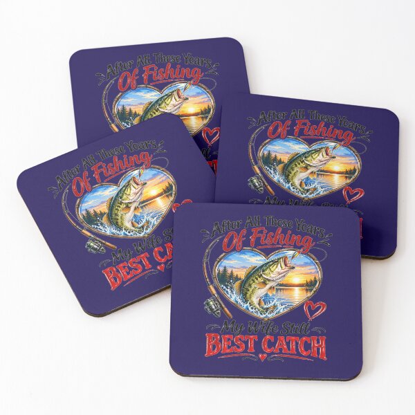 Item preview, After All These Years Of Fishing My Wife Still Best Catch – Funny Angler Husband Gift Art designed and sold by Evelashop.