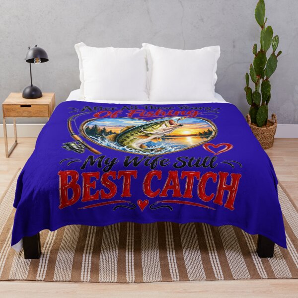 Item preview, After All These Years Of Fishing My Wife Still Best Catch – Funny Angler Husband Gift Art designed and sold by Evelashop.