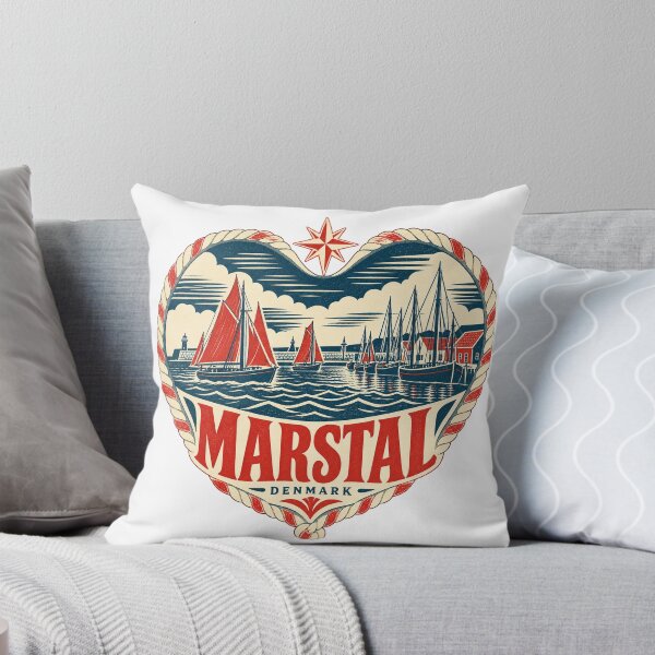 Item preview, Marstal Denmark Travel Souvenir Nautical Woodcut Heart designed and sold by VisualArtsOasis.