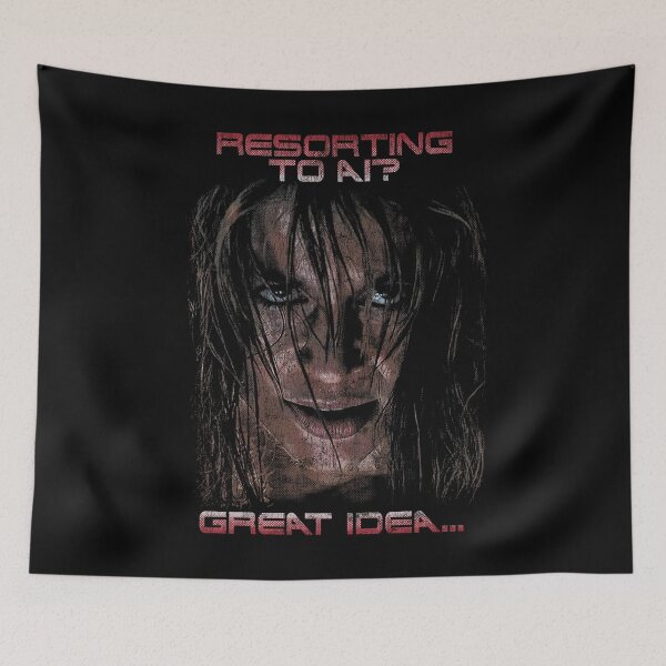 Item preview, Copy of Terminator Sarah Connor Anti AI Distressed designed and sold by Power Up Prints.