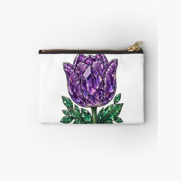 Item preview, Purple Tulip Crystal Sticker - Amethyst Diamond Flower designed and sold by FineLineBotanical .