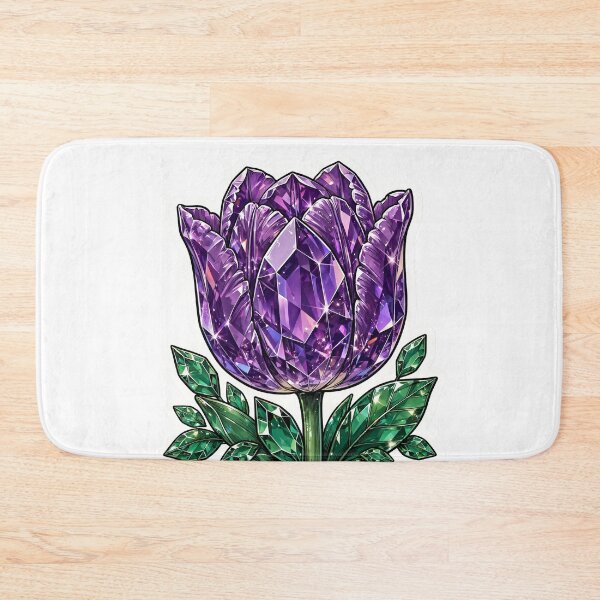 Item preview, Purple Tulip Crystal Sticker - Amethyst Diamond Flower designed and sold by FineLineBotanical .