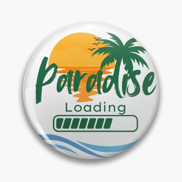 Item preview, Paradise Loading – Palm Tree & Sunset Graphic designed and sold by GiftableGems.