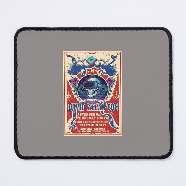 Item preview, David Allan Coe Concert Poster Vintage Style-56 designed and sold by GreysoNicolas.