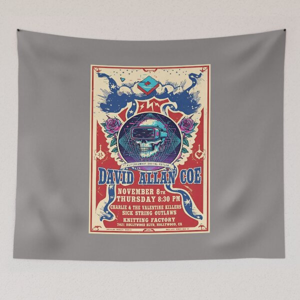 Item preview, David Allan Coe Concert Poster Vintage Style-56 designed and sold by GreysoNicolas.