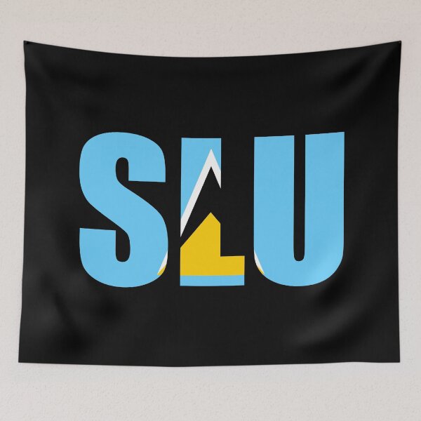 Item preview, Saint Lucia Flag Initials LC designed and sold by shitpostee.