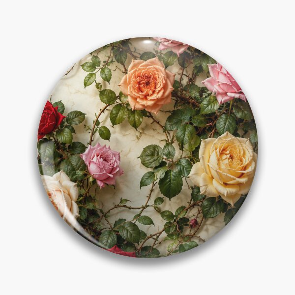 Item preview, Colorful Climbing Roses Botanical Garden – Vintage Floral Vine Pattern designed and sold by vinothmech53.