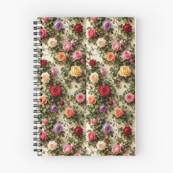 Item preview, Colorful Climbing Roses Botanical Garden – Vintage Floral Vine Pattern designed and sold by vinothmech53.