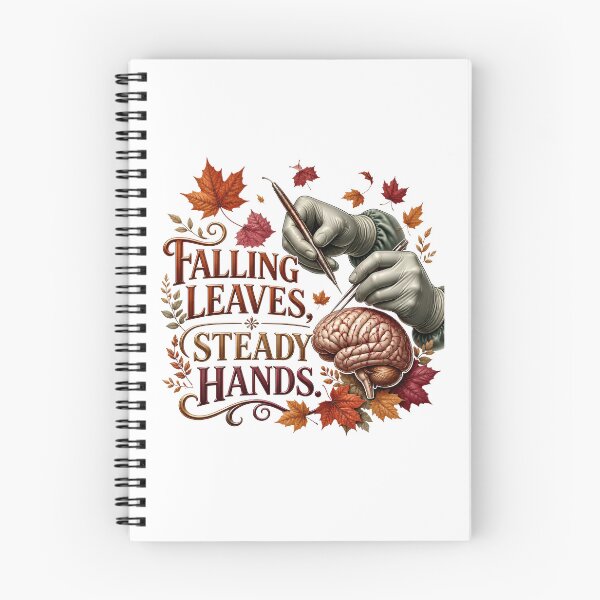 Item preview, Falling Leaves, Steady Hands – Funny Fall Neurosurgeon & Brain Surgeon Design designed and sold by CuteDesignables.