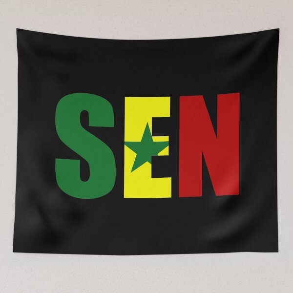 Item preview, Senegal Flag Initials SN designed and sold by shitpostee.