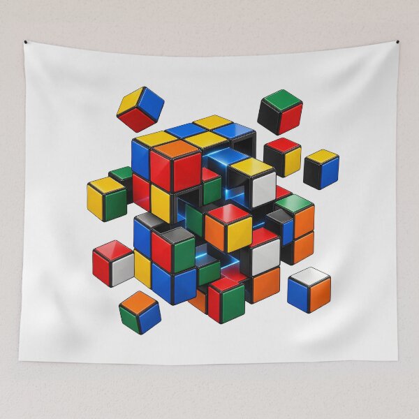 Item preview, Impossible Geometry Puzzle Cube – Surreal Dimensional Art designed and sold by builtforyou.
