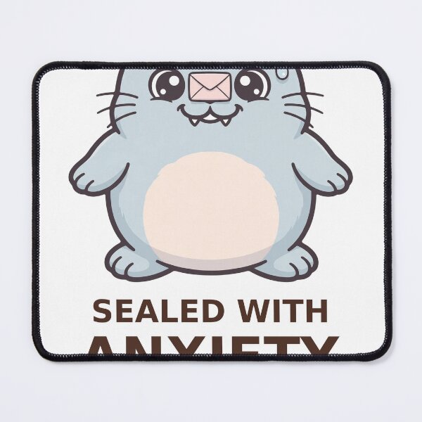 Item preview, Sealed with Anxiety - Kawaii Seal designed and sold by Visual Dept..