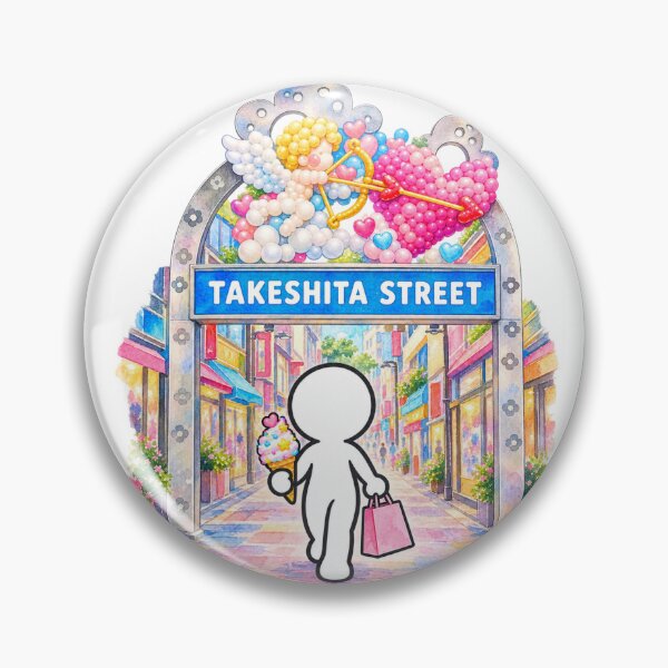 Item preview, Harajuku Takeshita Street Shopping - Kawaii Tokyo Travel Pictogram designed and sold by japan-picto.