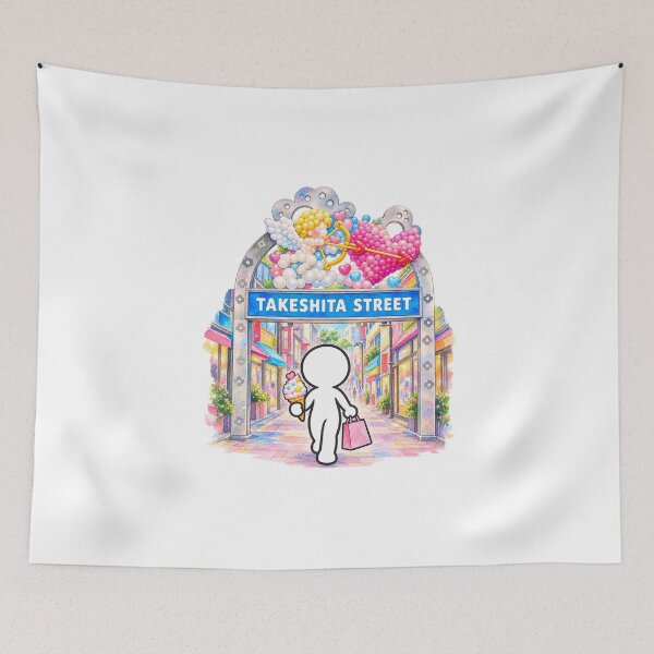 Item preview, Harajuku Takeshita Street Shopping - Kawaii Tokyo Travel Pictogram designed and sold by japan-picto.