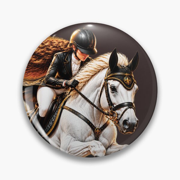 Item preview, Majestic White Horse Rider – Elegant Equestrian Art designed and sold by M. Mamdouh Artworks.