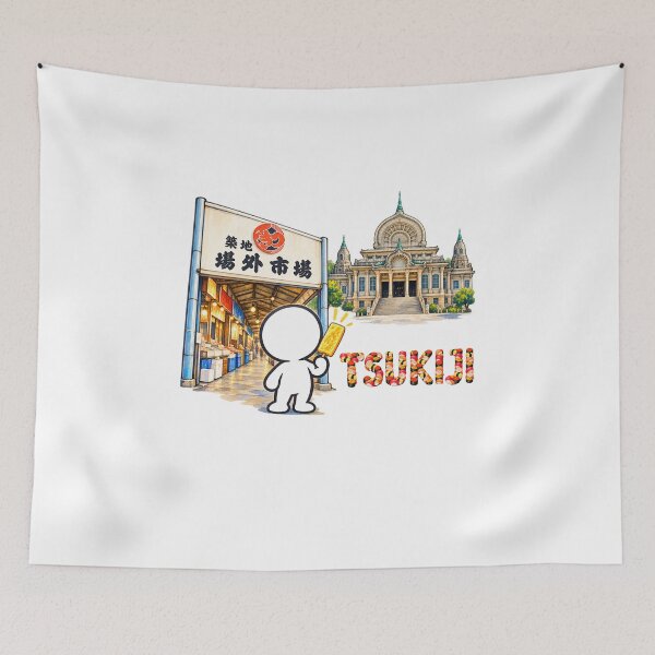 Item preview, Tsukiji Outer Market & Hongwanji Temple - Tokyo Food Tour Pictogram designed and sold by japan-picto.