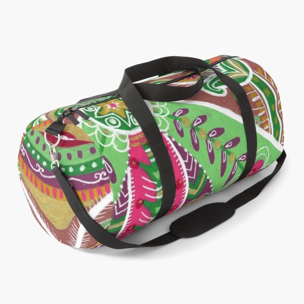 Item preview, Pink and Green Folk Art Moth with Tulips designed and sold by Fani*.