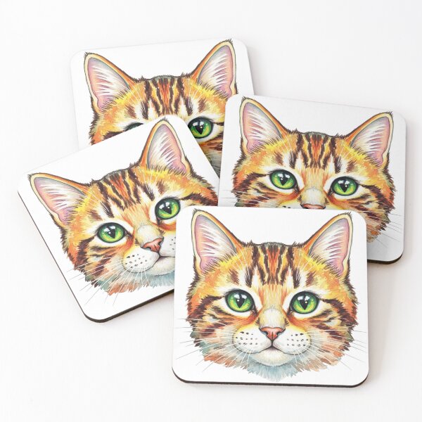 Item preview, Tabby Cat Lover Pet Owner Feline Animal Green Eyes designed and sold by minasarina.