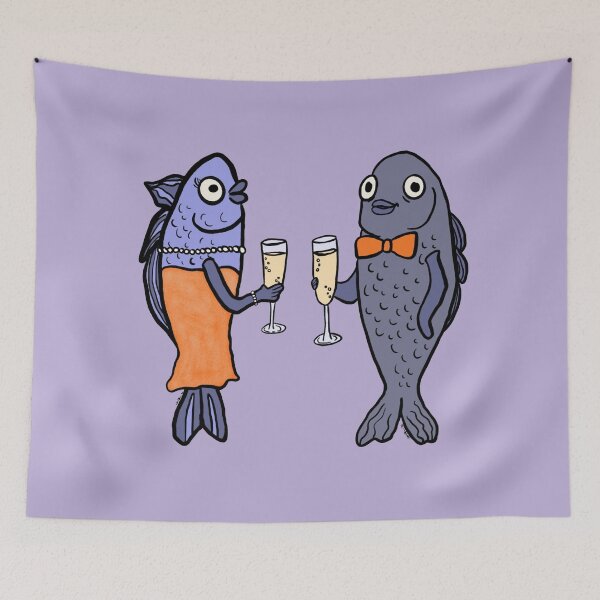 Item preview, Fancy Fish Couple's Champagne Night designed and sold by Cosmic-Meadows.