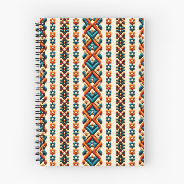 Item preview, Teal and Orange Folk Embroidery designed and sold by DansCreations42.