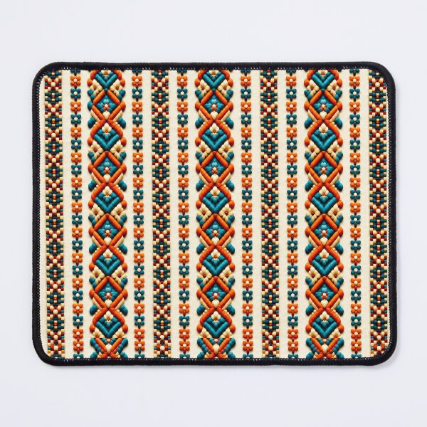 Item preview, Teal and Orange Folk Embroidery designed and sold by DansCreations42.