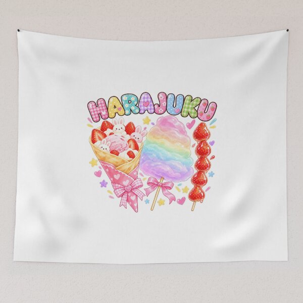 Item preview, Harajuku Street Food Sweets - Rainbow Crepe & Cotton Candy Kawaii designed and sold by japan-picto.