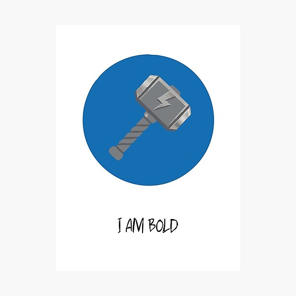 Item preview, I Am Bold – Motivational Hammer Typography | Confidence & Empowerment Design designed and sold by DVNarts.