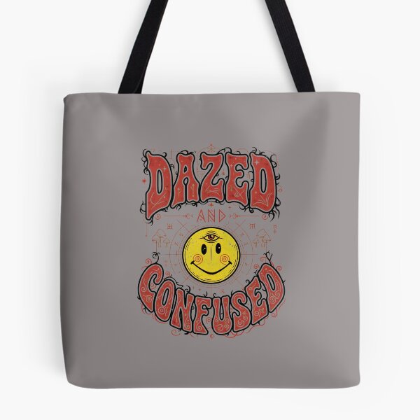 Item preview, Dazed and Confused Retro Typo Smiley Tee Shirt-18 designed and sold by AlexanJaskolski.