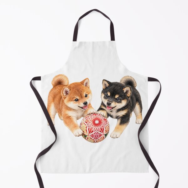Item preview, Cute Shiba Inu Puppies Playing with Temari Ball - Japanese Dog Art designed and sold by japan-picto.