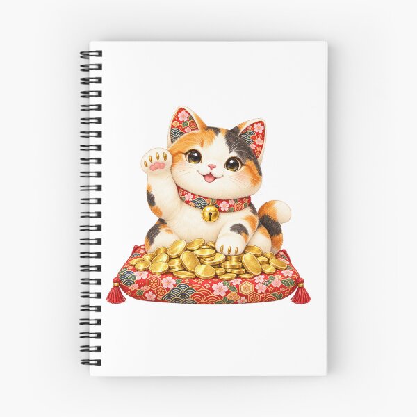 Item preview, Lucky Beckoning Cat Maneki Neko - Japanese Good Fortune Wealth Art designed and sold by japan-picto.