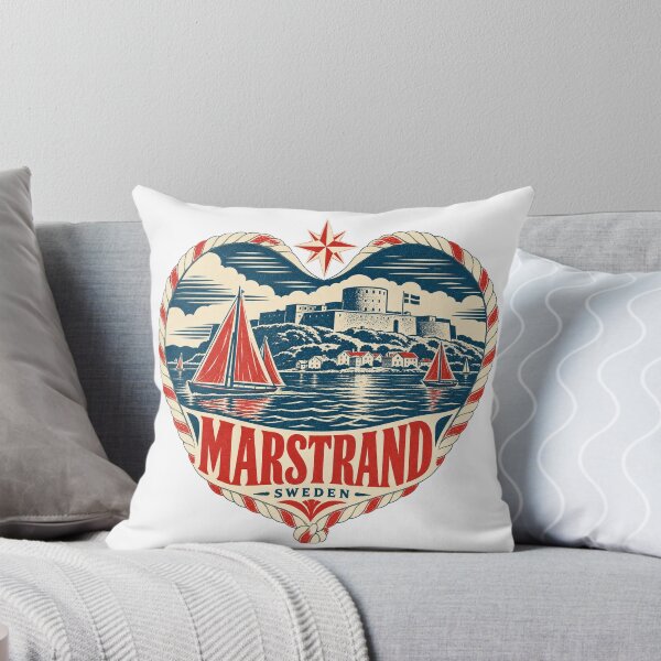 Item preview, Marstrand Sweden Travel Souvenir Nautical Woodcut Heart designed and sold by VisualArtsOasis.