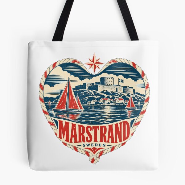 Item preview, Marstrand Sweden Travel Souvenir Nautical Woodcut Heart designed and sold by VisualArtsOasis.