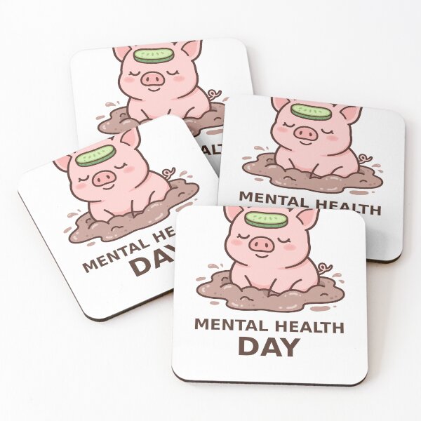 Item preview, Mental Health Day - Kawaii Pig designed and sold by Visual Dept..