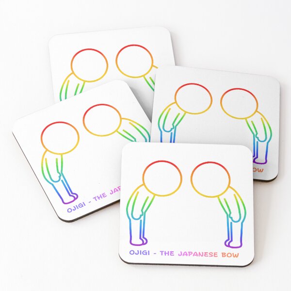 Item preview, Ojigi Japanese Bowing Etiquette - Rainbow Pride Culture Pictogram designed and sold by japan-picto.