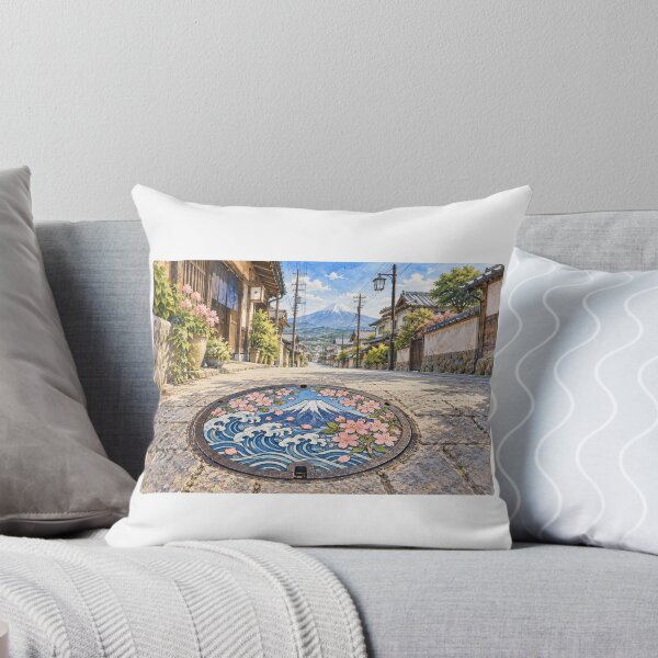 Item preview, Japanese Design Manhole Cover Mount Fuji & Sakura - Street Art Pictogram designed and sold by japan-picto.