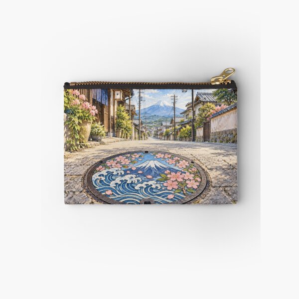 Item preview, Japanese Design Manhole Cover Mount Fuji & Sakura - Street Art Pictogram designed and sold by japan-picto.