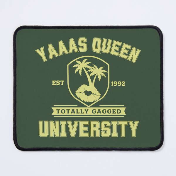 Item preview, Funny Drag Queen University Logo Yellow Green designed and sold by TackyTime.