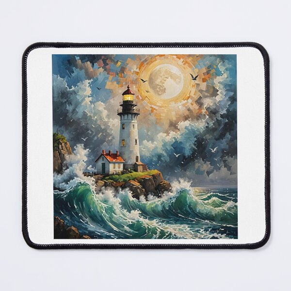 Item preview, Moonlight Over the Keeper's Shore designed and sold by tambanow.