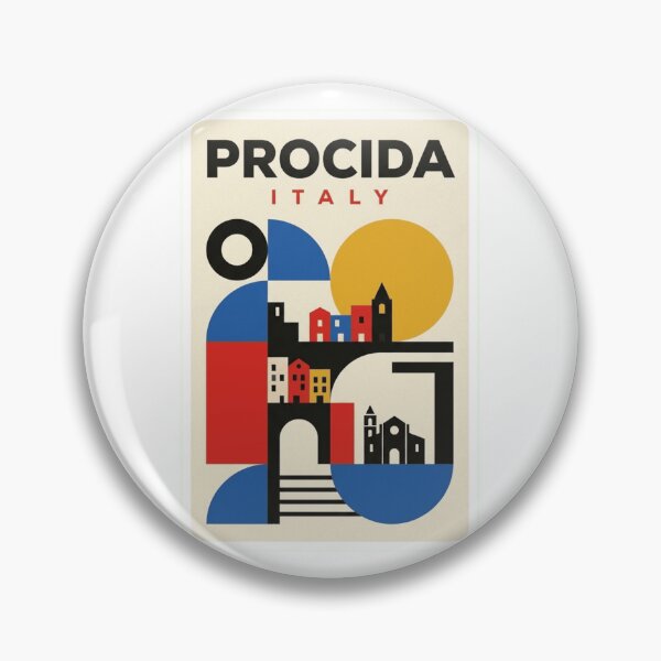 Item preview, Retro Procida Bauhaus Geometric Skyline designed and sold by k3rstman1.