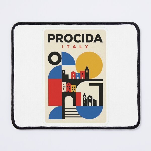 Item preview, Retro Procida Bauhaus Geometric Skyline designed and sold by k3rstman1.