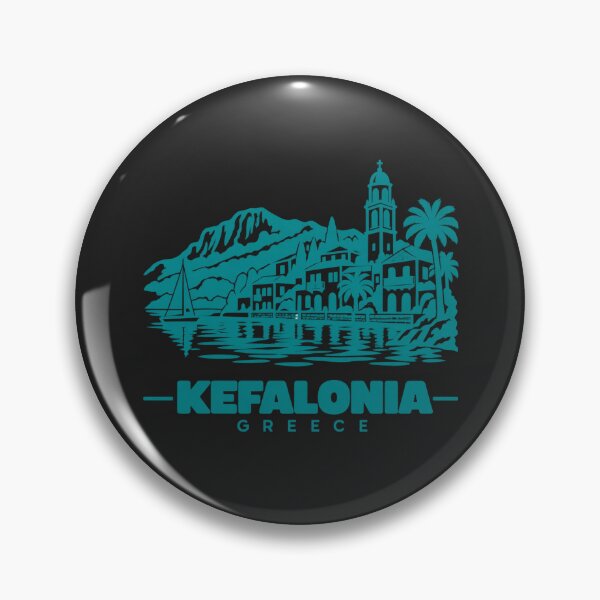 Item preview, Kefalonia Greece Line Art Coastline Poster designed and sold by CMYKStudio.