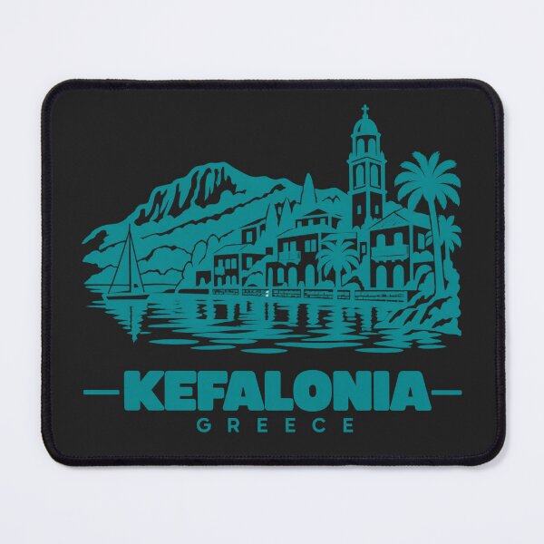 Item preview, Kefalonia Greece Line Art Coastline Poster designed and sold by CMYKStudio.