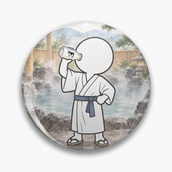 Item preview, Drinking Bottled Milk After Onsen - Japanese Bathhouse Culture Pictogram designed and sold by japan-picto.