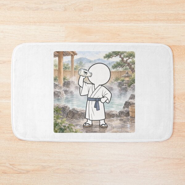Item preview, Drinking Bottled Milk After Onsen - Japanese Bathhouse Culture Pictogram designed and sold by japan-picto.