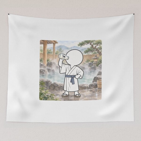 Item preview, Drinking Bottled Milk After Onsen - Japanese Bathhouse Culture Pictogram designed and sold by japan-picto.