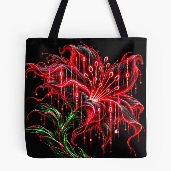 Item preview, Binary Dark Bloom – Cyber Flower designed and sold by Kicor.