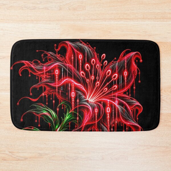 Item preview, Binary Dark Bloom – Cyber Flower designed and sold by Kicor.