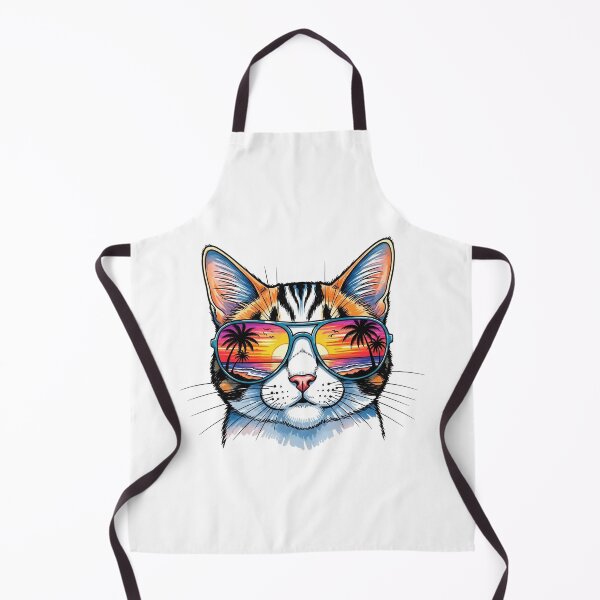 Item preview, Cat Sunglasses Beach Sunset Vacation designed and sold by minasarina.